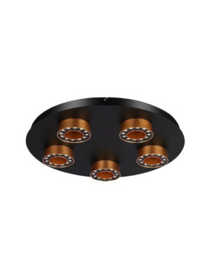 Πλαφονιέρα Οροφής Μοντέρνα LED 54W 3000K Μαύρο | Sunlight | gloss-c600