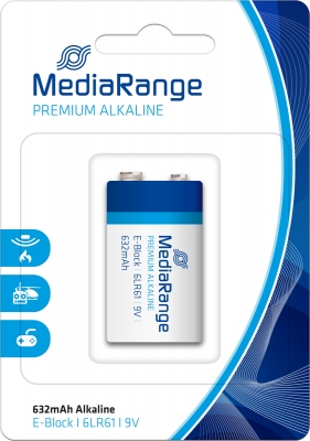 Αλκαλική Μπαταρία MediaRange Premium E-Block 9V (6LR61) (MRBAT107).