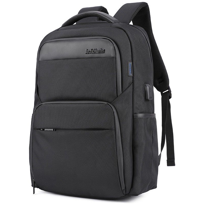 ARCTIC HUNTER τσάντα πλάτης B00113C-BK με θήκη laptop 15.6, USB, μαύρη B00113C-BK.( 3 άτοκες δόσεις.)