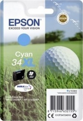 Epson Μελάνι Inkjet No.34XL Cyan (C13T34724010) (EPST347240).