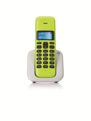 Motorola T301 Lime Lemon (Ελληνικό Μενού) Ασύρματο τηλέφωνο με ανοιχτή ακρόαση.( 3 άτοκες δόσεις.)
