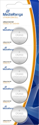 Μπαταρία Λιθίου MediaRange Coin Cells CR2450 3V (5 Pack) (MRBAT138).
