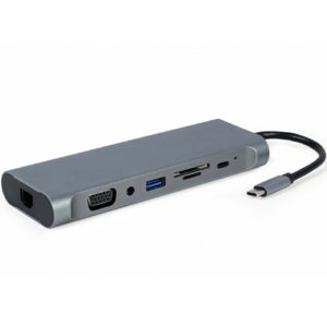 CABLEXPERT USB TYPE-C 8-IN-1 MULTIPORT ADAPTER SPACE GREY A-CM-COMBO8-01( 3 άτοκες δόσεις.)