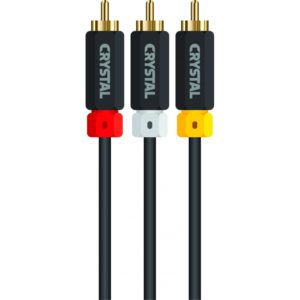 CRYSTAL AUDIO RC3 1.8m M TO 3RCA M bl RC3-1.8