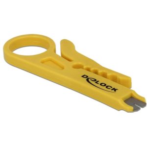 DELOCK Insertion Tool και Cable Stripper 18411, κίτρινο 18411.