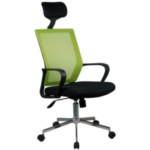 ArteLibre Καρέκλα Γραφείου ΦΟΙΒΗ Πράσινο/Μαύρο Mesh 58x59x116-124.5cm.( 3 άτοκες δόσεις.)