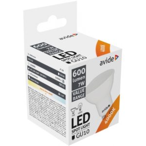 Avide LED Σπότ GU10 7W Λευκό 4000K Value.