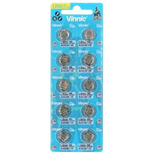 Buttoncell Vinnic LR1121F AG8 LR55 Τεμ. 10 με Διάτρητη Συσκευασία.