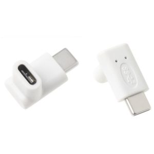 POWERTECH αντάπτορας USB-C αρσενικό σε θηλυκό CAB-U099, 90°, λευκός CAB-U099.