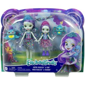 Mattel Enchantimals - Patter Peacock Flap Sisters (HCF83).