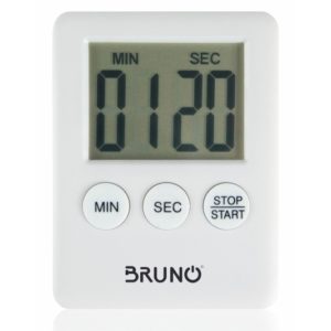 BRUNO χρονόμετρο & αντίστροφη μέτρηση BRN-0063, LCD, με μαγνήτη, λευκό BRN-0063.