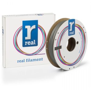 REAL PLA Matte 3D Printer Filament - Antique Silver - spool of 0.5Kg - 1.75mm (REFPLAMATTESILV500MM175).