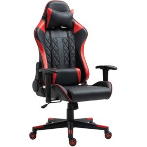 ArteLibre Καρέκλα Γραφείου Gaming ENNIS Κόκκινο/Μαύρο PVC 70x55x122-131cm.( 3 άτοκες δόσεις.)