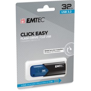 Emtec USB3.2 Click Easy B110 32GB Blue. ECMMD32GB113.