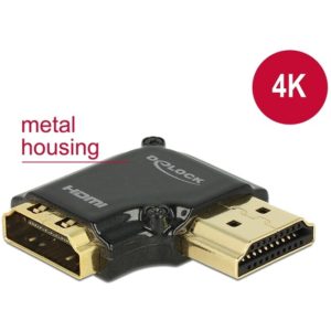 DELOCK αντάπτορας HDMI θηλυκό σε αρσενικό 65661, High Speed, 90°, right 65661.
