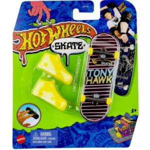 Mattel Hot Wheels Skate Fingerboard and Shoes: Tony Hawk - Lined Luminescence (HNG33).