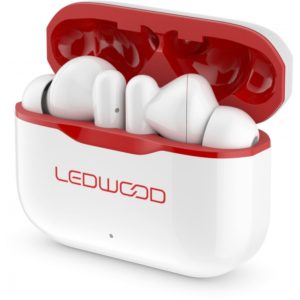 LEDWOOD ακουστικά TWS CAPELLA BLUETOOTH 5.0 TWS LD-T06-WH/RED.( 3 άτοκες δόσεις.)