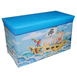 Σκαμπώ-κουτί αποθήκευσης υφασμάτινο pirates ship Υ35x60x30εκ..
