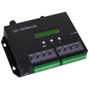 LED Digital RGB Controller DMX512 T8000PRO H803SA 8000 IC με Κάρτα SD Professional Series 5v - 12v - 24v GloboStar 88771.( 3 άτοκες δόσεις.)