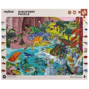 Mideer παζλ Discovery - Δεινόσαυροι 60 τεμαχίων.