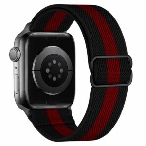 Watchband Hoco WA04 Fashion series 38/40/41mm από Nylon για Apple Watch 1/2/3/4/5/6/7/8/SE Μαύρο και Κόκκινο.
