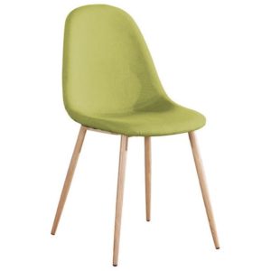 CELINA Καρέκλα Μέταλλο Βαφή Φυσικό, Ύφασμα Πράσινο 45x54x85cm ΕΜ907,3 (Σετ 4τεμ.).( 3 άτοκες δόσεις.)