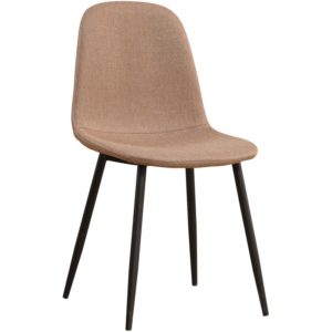 ArteLibre Καρέκλα TOUKAN Μπεζ Ύφασμα/Μέταλλο/Ξύλο 44x52x85cm.( 3 άτοκες δόσεις.)