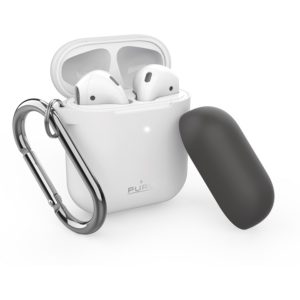 Puro Silicon Case for AirPods with additional cap with hook - Άσπρο