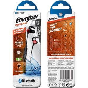 Bluetooth Sport Earphones Energizer HIBT25BR V 5.0 Διάρκεια Μπαταρίας 5 Ώρες και Πλήκτρα Ελέγχου Μαύρα.