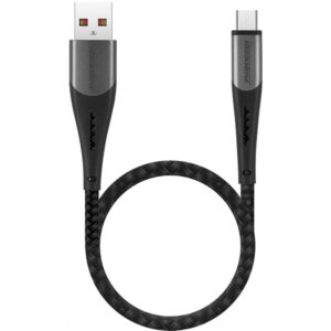 ROCKROSE καλώδιο USB σε Micro USB Diesel AM Mini, 2.4A 12W, 30cm, μαύρο RRCS10MM.