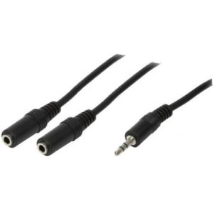 Cable Audio 3.5mm M/2x3.5mm F 0.2m Logilink CA1046