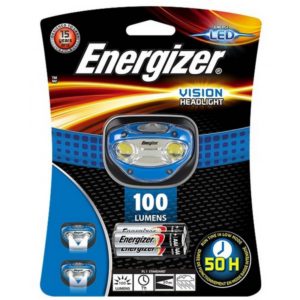 Φακός Κεφαλής Energizer Vision 2 Led 200 Lumens με Μπαταρίες AAA 3 Τεμ. Μπλέ.