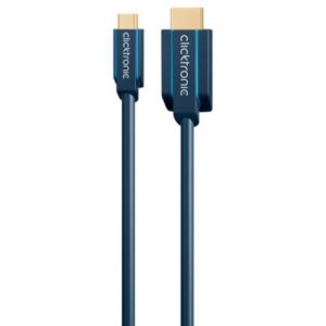 CLICKTRONIC καλώδιο HDMI σε USB Type-C 44928, 4K/60Hz, 1m, μπλε 44928.