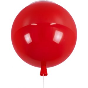 GloboStar BALLOON 00652 Μοντέρνο Παιδικό Φωτιστικό Οροφής Μονόφωτο Κόκκινο Πλαστικό Μπάλα Φ30 x Υ33cm.( 3 άτοκες δόσεις.)