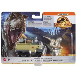 Mattel Matchbox Jurassic World: Dominion - Velociraptor Blue Atrociraptor Capture Truck (HBH88).