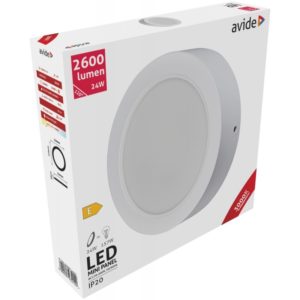 Avide LED Ceiling Lamp Surface Mounted Round Plastic 24W WW 3000K.