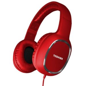 TOSHIBA AUDIO WIRED OVER EAR HEADPHONES RED RZE-D160H-RED