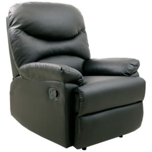 LUISA Πολυθρόνα Relax Σαλονιού - Καθιστικού Pu Μαύρο 88x90x99cm Ε9780,4P.( 3 άτοκες δόσεις.)