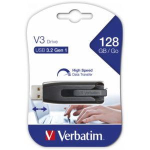 USB DRIVE 3.0 STORE ´N´ GO V3 SLIDER 128GB Grey - 49189. 49189.