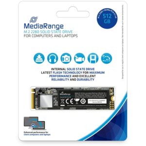 MediaRange Internal M.2 2280 solid state drive, NVMe PCIe 3.1 x4 20 Gb/s, 512GB, black (MR1032).( 3 άτοκες δόσεις.)