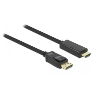 DELOCK καλώδιο DisplayPort σε HDMI 82587, passive, 1080p, 2m, μαύρο 82587.