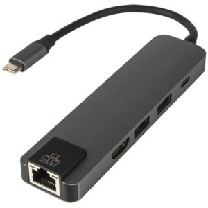 Αντάπτορας (HUB) USB C σε 2xUSB 3.0 - HDMI - RJ45 DM-86-060( 3 άτοκες δόσεις.)