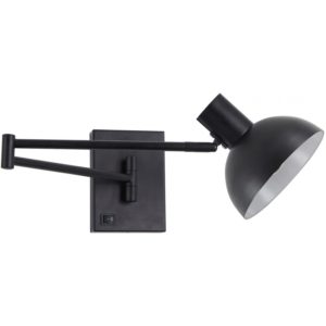 Home Lighting SE21-BL-52-MS3 ADEPT WALL LAMP Black Wall Lamp with Switcher and Black Metal Shade 77-8385( 3 άτοκες δόσεις.)