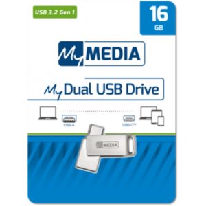MyMedia My Dual USB Drive 16GB USB 3.2 Gen 1 + USB C (by Verbatim) - 69268. 69268.