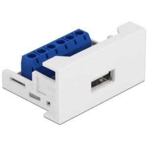 DELOCK module USB σε terminal block Easy 45 81343, 22.5x45mm, λευκό 81343.