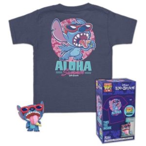Funko Pocket Pop! Tee (Child): Disney - Summer Stitch Vinyl Figure T-Shirt (M).