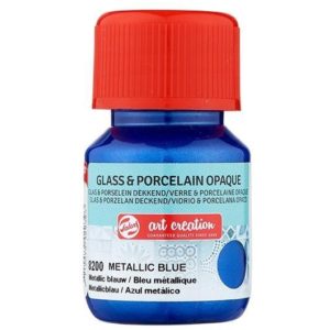 Talens χρώμα glass/porcelain opaque 8200 metal blue 30ml.