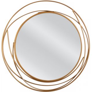 ArteLibre Καθρέπτης Τοίχου ADANEL Χρυσό Μέταλλο/Γυαλί 60x4x60cm.( 3 άτοκες δόσεις.)