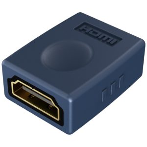CABLETIME αντάπτορας HDMI F/F AV599, 4K/1080P, gold plated, μπλε 5210131039434.