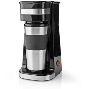 NEDIS KACM300FBK Single-Serve Coffee Maker Double Wall Travel Mug 0.42 L Black NEDIS.( 3 άτοκες δόσεις.)